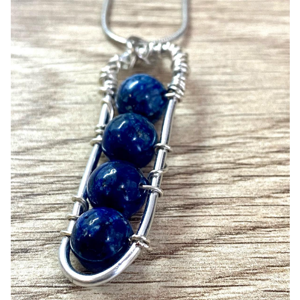 Poludrago kamenje Ogrlica On Wire - Lapis Lazuli slika 2