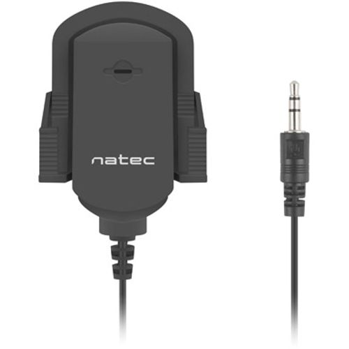 Natec NMI-1352 FOX, Omnidirectional Condenser Microphone w/Clip, 3.5mm Connector, Black slika 3