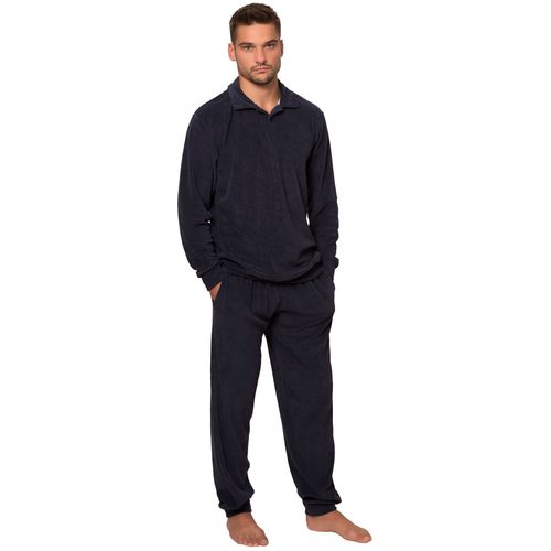 Muška frotir pidžama s kragnom slika 2