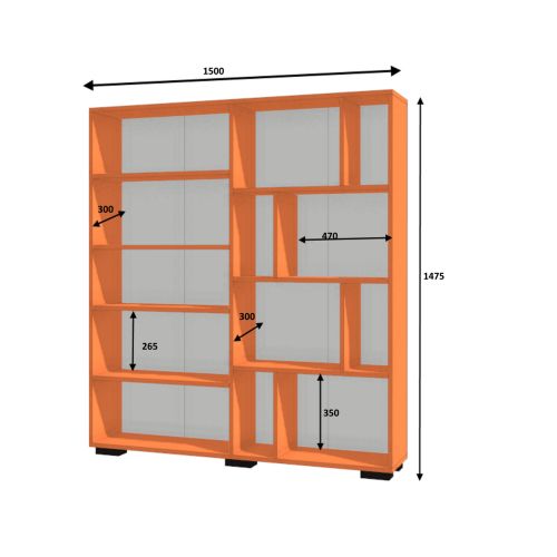 Gauge Concept Polica za knjige Edna Eve slika 5