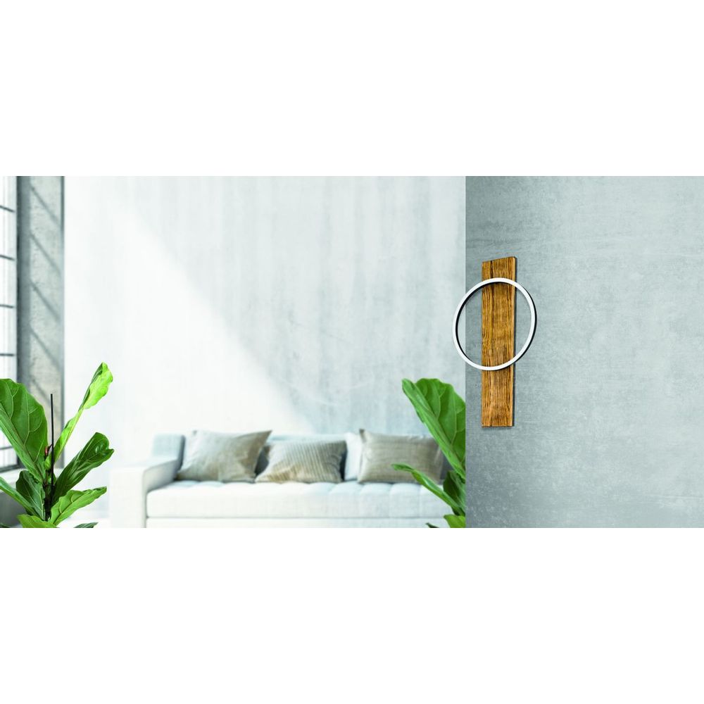 Eglo Boyal Zidna Lampa - LED, 1x12W, 1700lm, Crna/Bijela/Rustik Smeđa/Drvo slika 2