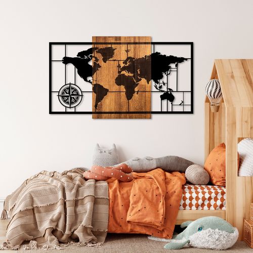 Wallity Drvena zidna dekoracija, World Map 1-L slika 3