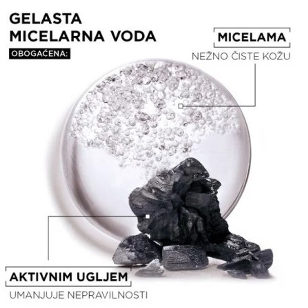 Garnier Purifying Jelly Micelarna voda za lice Charcoal 400ml slika 2