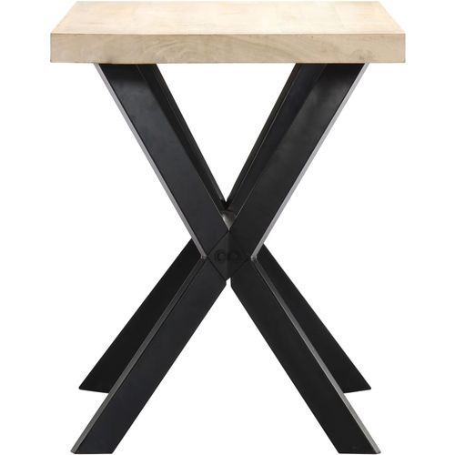 Blagovaonski stol bijeli 120x60x75 cm od masivnog drva manga slika 21