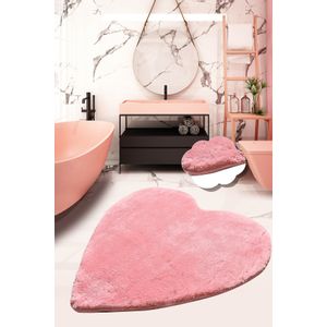 Heart - Pink Pink Acrylic Bathmat