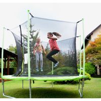 Legoni Trampolin Fun sa zaštitnom mrežom, zeleni, 244 cm