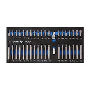 Högert  Umetak za radionička kolica, set bit nastavaka 3/8"-1/2", Torx, Imbus, XZN-profil (40-dijelni)
