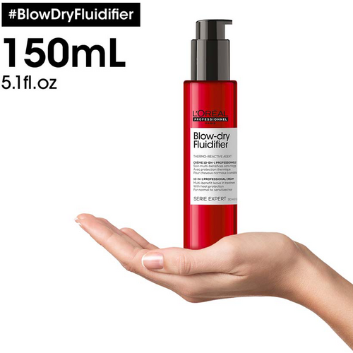 Loreal Professionnel Paris Blow Dry Fluidifier 10 u 1 profesionalna višenamenska krema sa zaštitom od toplote za normalnu i osetljivu kosu 150ml slika 9