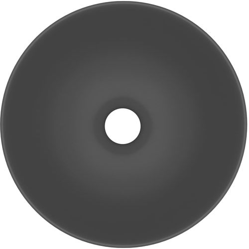 Kupaonski umivaonik od keramike tamnosivi okrugli slika 11