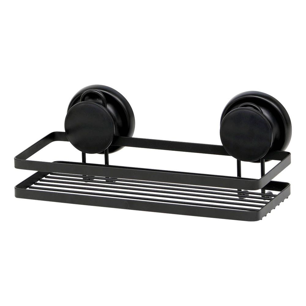 TENDANCE Vakum polica za tuš 12x25x11,5cm Crna slika 1