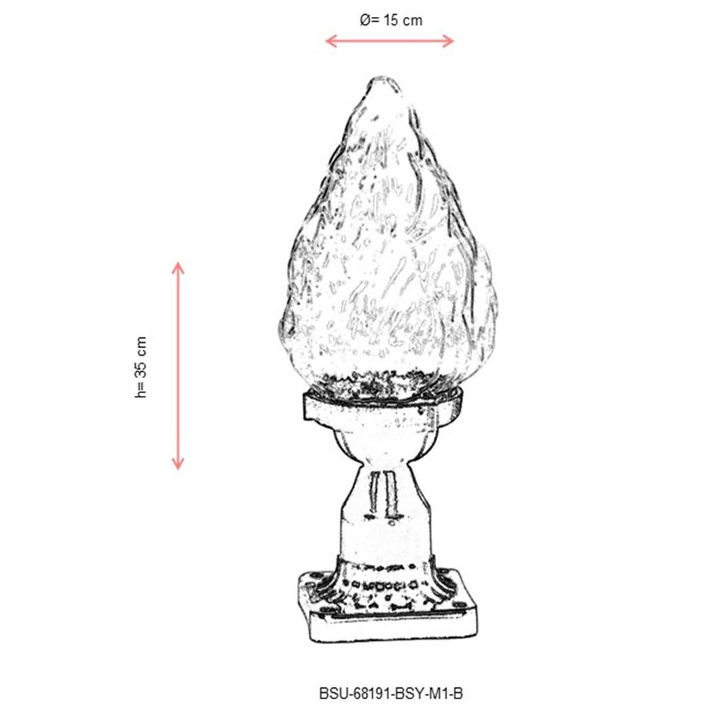 BSU-68191-BSY-M1-B Crna Spoljašnja Zidna Lampa slika 3