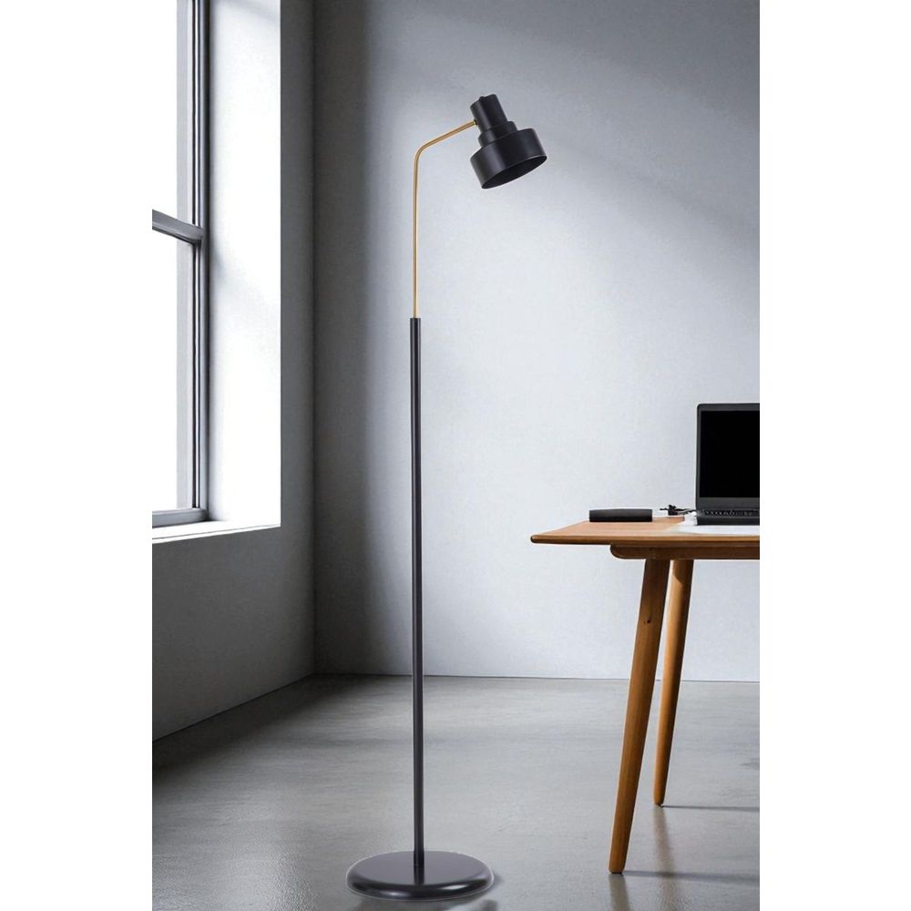 Opviq Podna lampa 456, crna, zlatna slika 1
