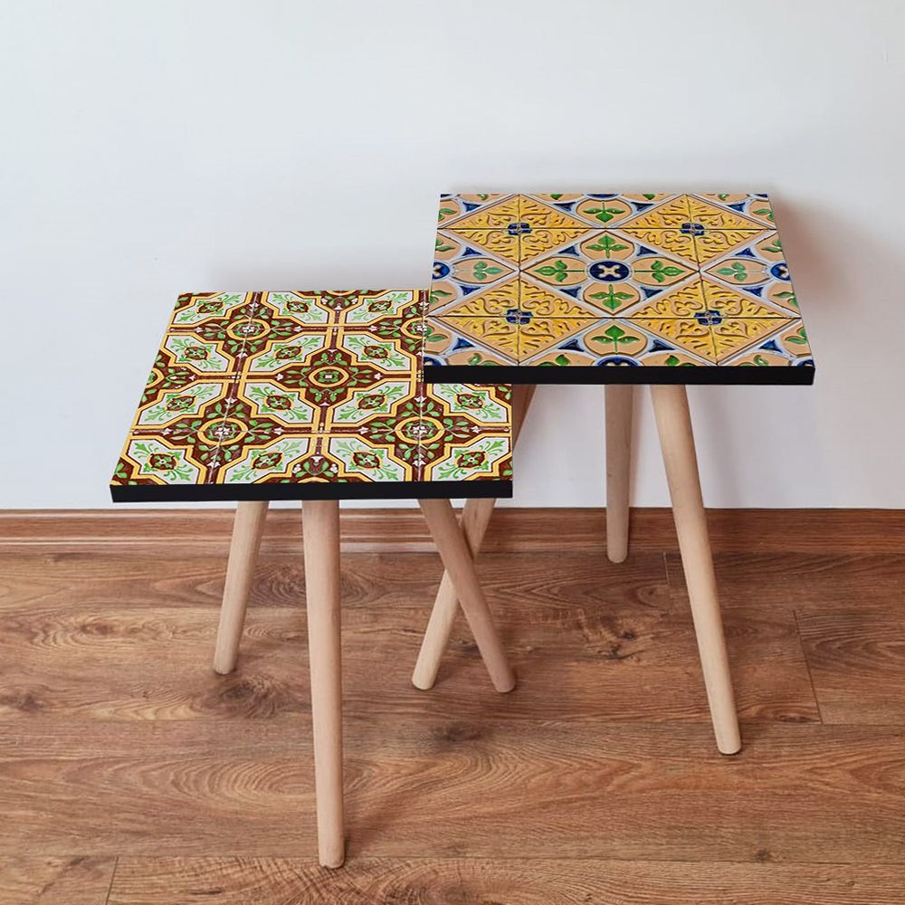 Nesting stolovi 2Shp513 - (2 komada) - boje: višebojno slika 1
