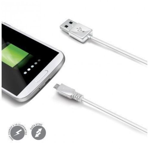 CELLY Micro USB kabl u BELOJ boji slika 1