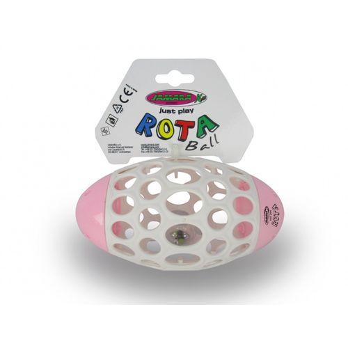 Jamara didaktička igračka za razvoj motorike, ragbi lopta s otvorima, roza slika 2