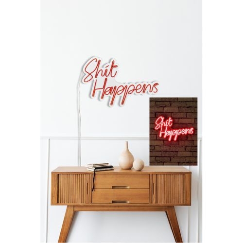 Shit Happens - Red Red Decorative Plastic Led Lighting slika 4