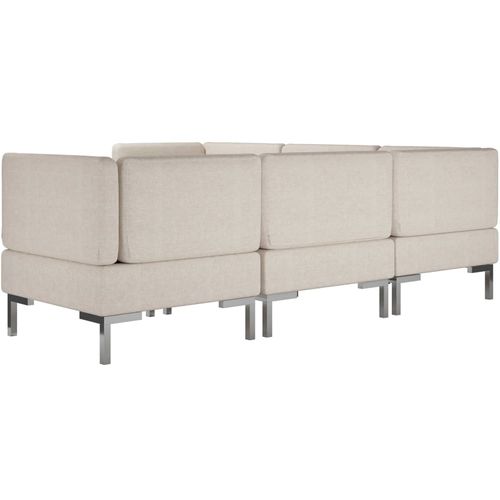 6-dijelni set sofa od tkanine krem slika 30