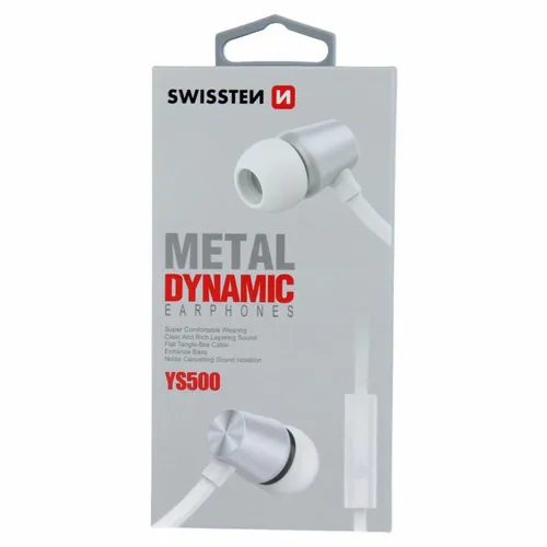 Swissten Slušalice 3,5mm DYNAMIC YS500 bela slika 2
