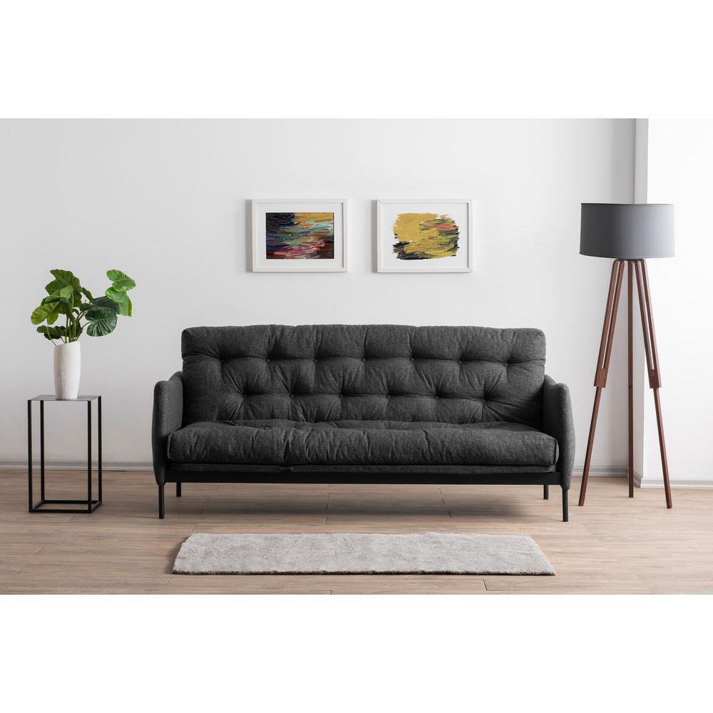 Renge - Tamno Siva 3-Sjedalna Sofa-Krevet slika 2