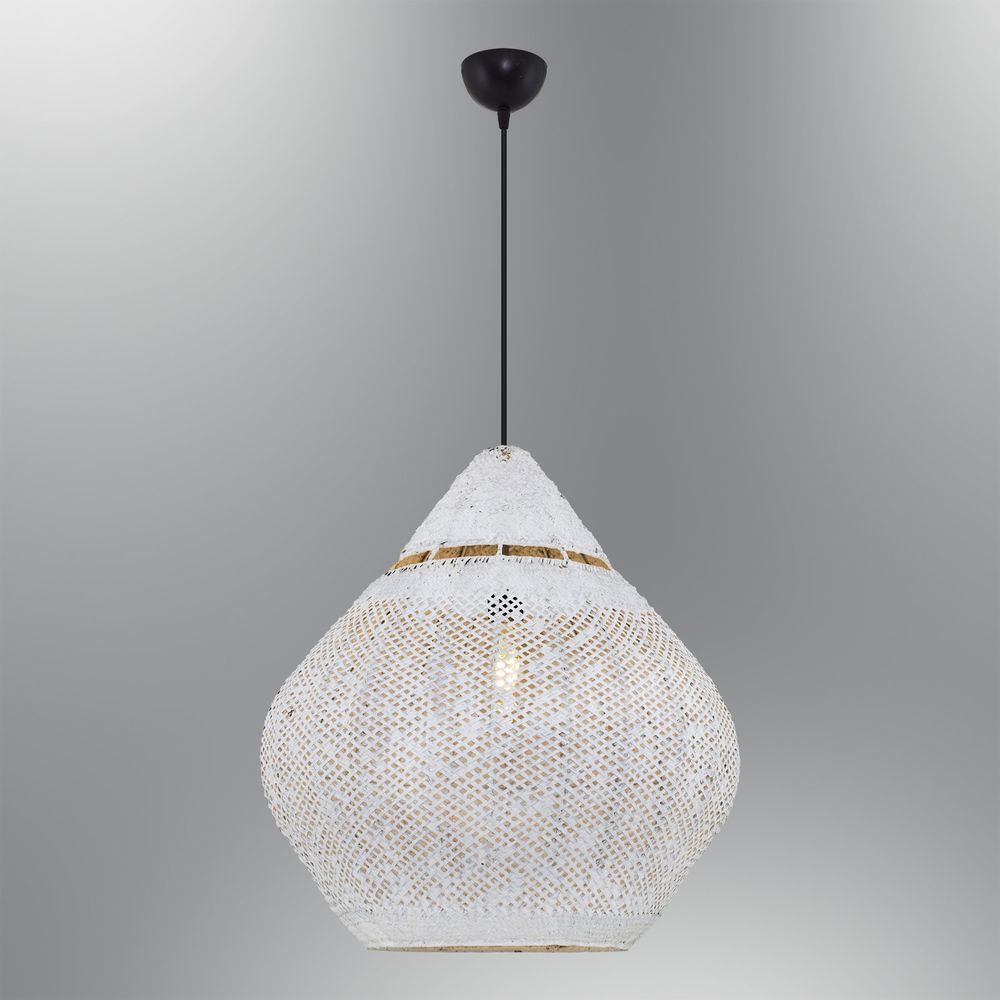 Luster Bijeli 4461-25-01 sa Ratan Kapom slika 1