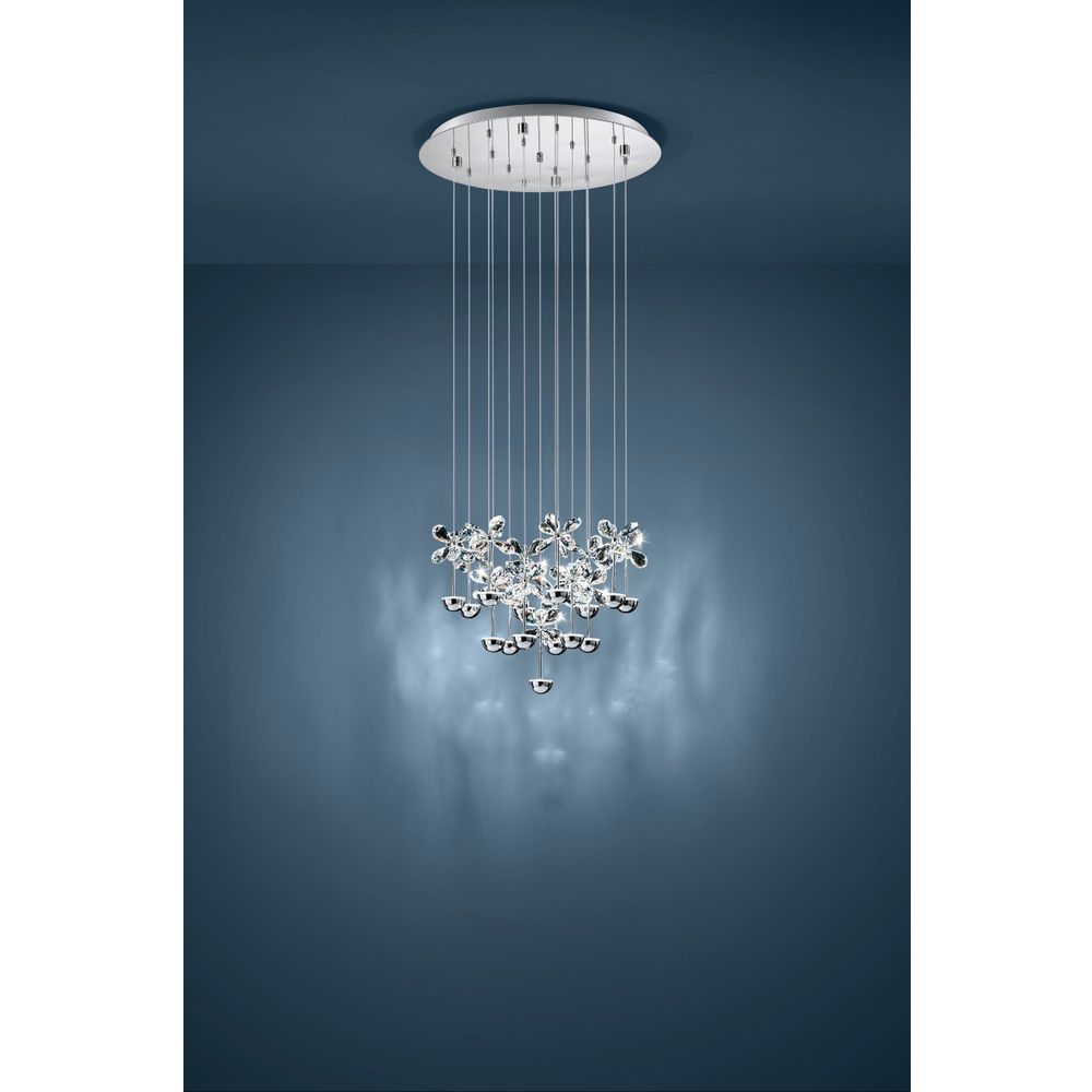 Luster PIANOPOLI - LED-HL Ø500 u kromu i kristalu slika 2