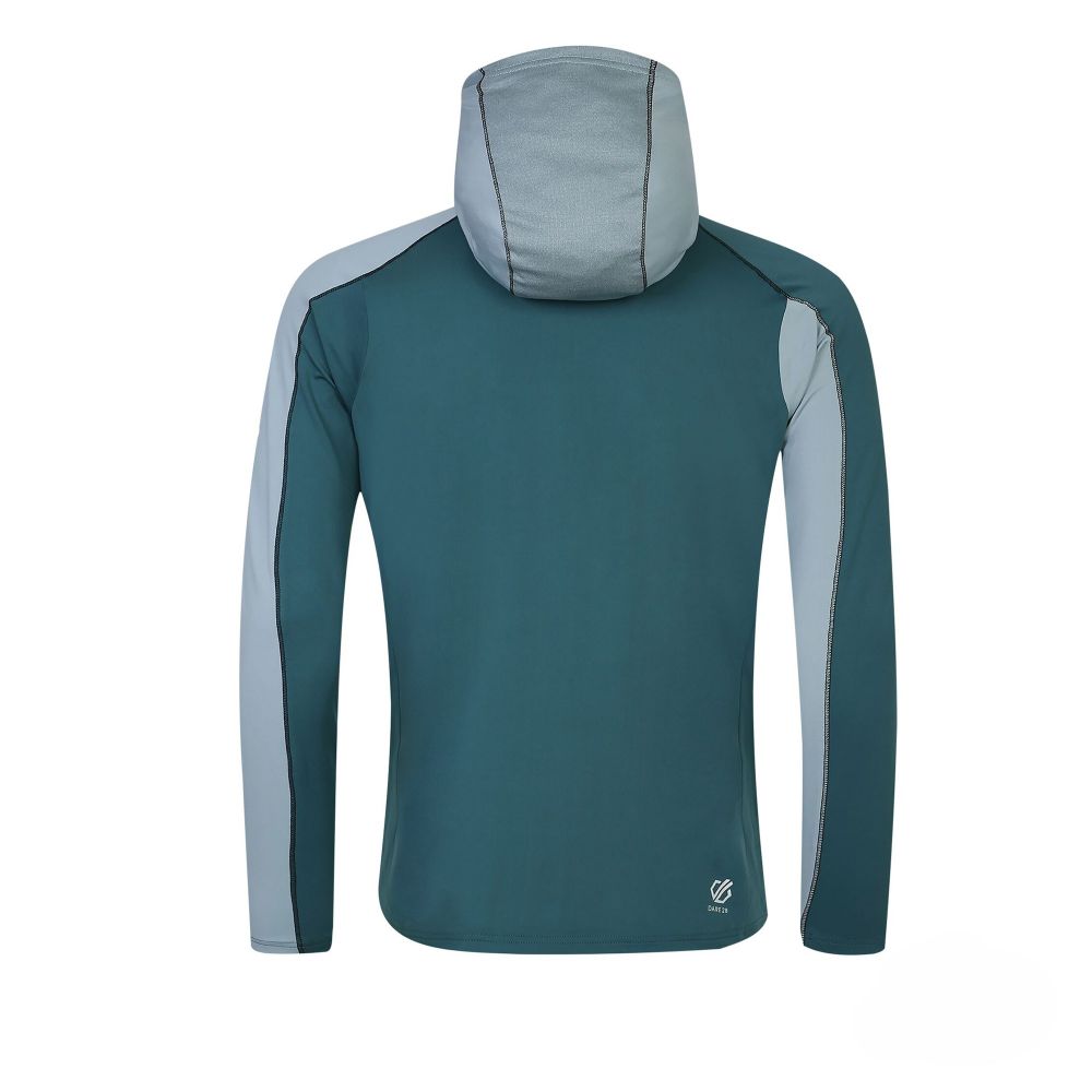 Dare2B Muški duks na kopčanje Assimilate CoreStr, Mediterranean Green/Slate slika 2