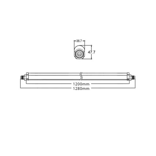 ASALITE Premium IP65 LED ugradbena svjetiljka Triproof 120cm 36W 4500K (4000 lumena) slika 2