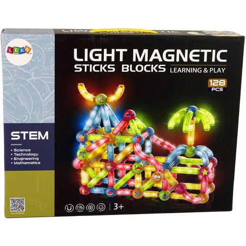 Magnetski blokovi svjetleće kugle - 128 elemenata slika 4