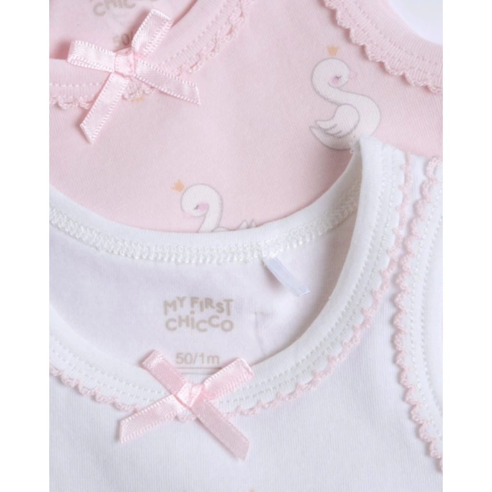 Chicco Bodi bez rukava za bebe Swan Dream 2, 2kom slika 3
