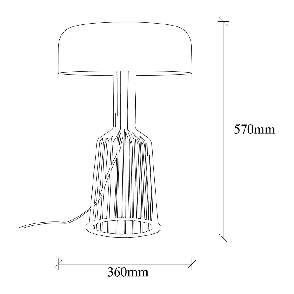 Stolna lampa Fellini - MR-123 u crno-zlatnoj boji slika 5