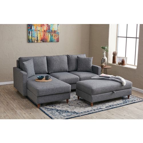 Atelier Del Sofa Kutna garnitura, Sivo, Eva Left - Grey slika 2