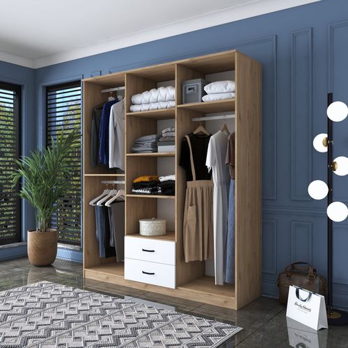 BA113 - 2337 Walnut
White Wardrobe slika 4