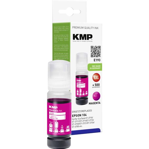 KMP tinta za punjenje zamijenjen Epson 104, 104 EcoTank, T00P3, C13T00P340 kompatibilan  purpurno crven E193 1648,0006 slika 3