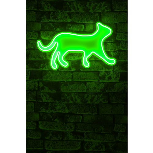 Wallity Ukrasna plastična LED rasvjeta, Kitty the Cat - Green slika 2