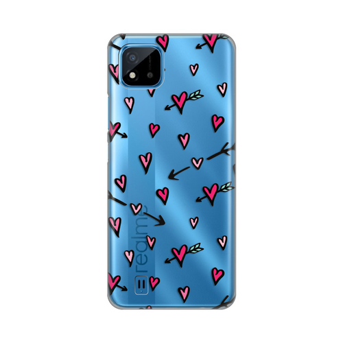 Torbica Silikonska Print Skin za Realme C11 (2021)/C20 Heart Pattern slika 1