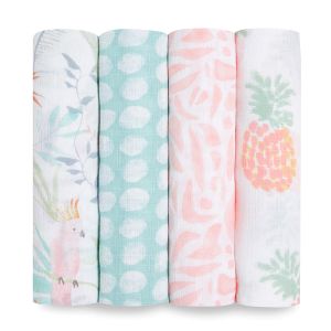 aden+anais® essentials 4 dijelni komplet pelena za povijanje 112x112 tropicalia