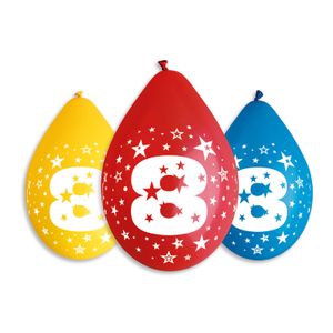 GS110-8W Balon broj 8 Mix boja 30cm, 5kom