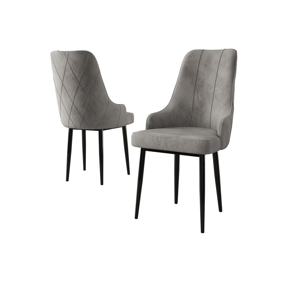 Trex - Sivi i Crni Set Stolica (2 Komada) slika 2