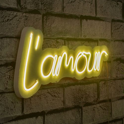 Wallity Ukrasna plastična LED rasvjeta, L'amour - Yellow slika 9