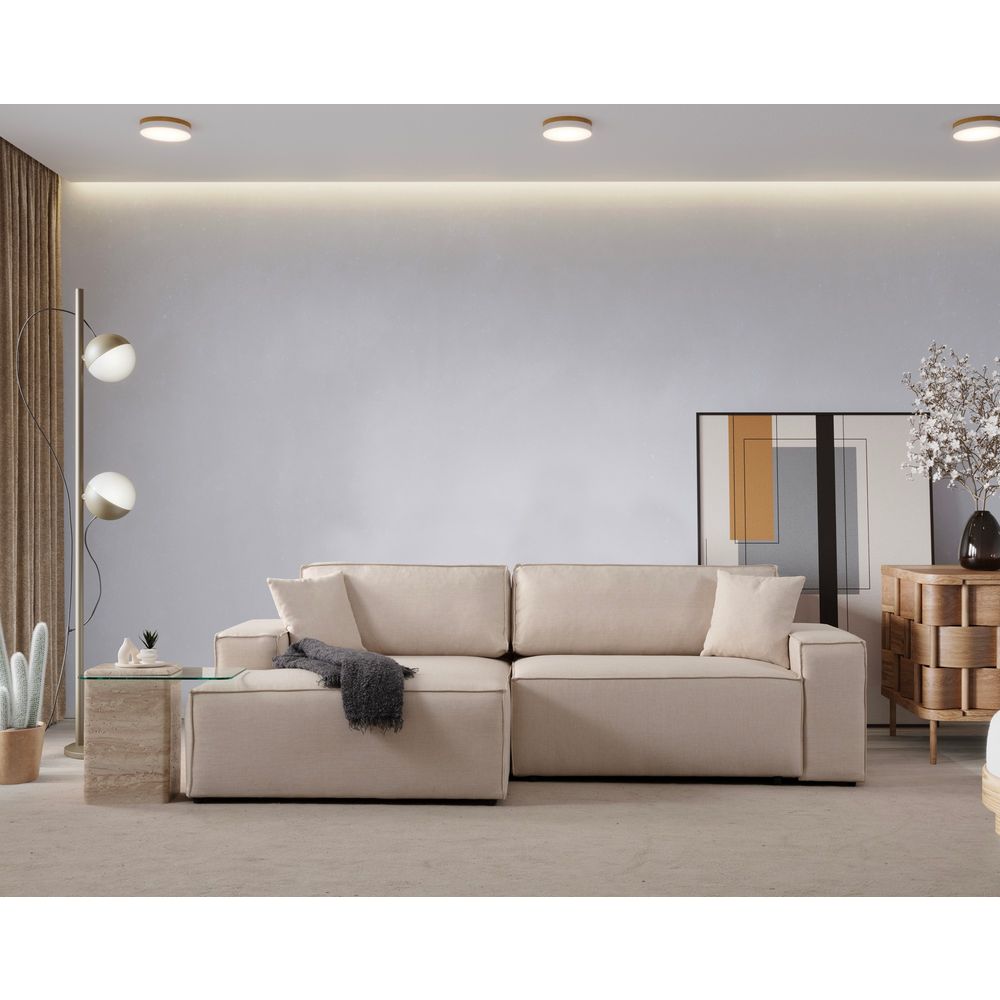 Pırlo Corner Left - Ecru Ugao Sofa na Razvlačenje slika 3