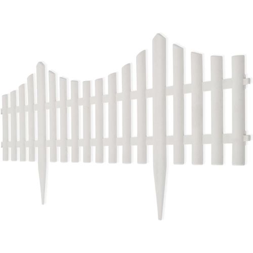 Bijela niska ograda za travnjak 17 kom/10 m slika 25