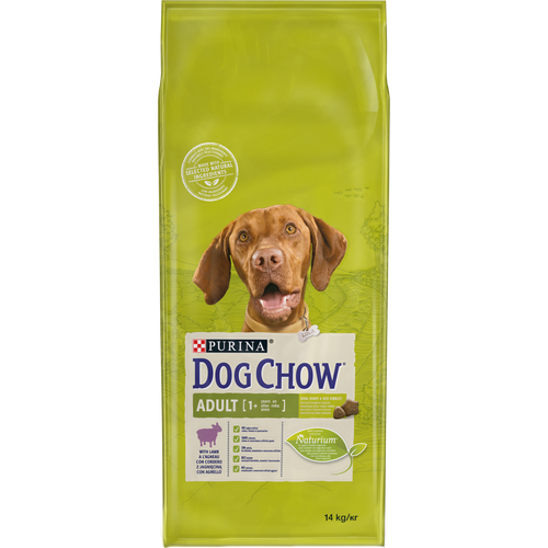 DOG CHOW Adult Janjetina, potpuna hrana za kućne ljubimce, za odrasle pse, 14 kg slika 1