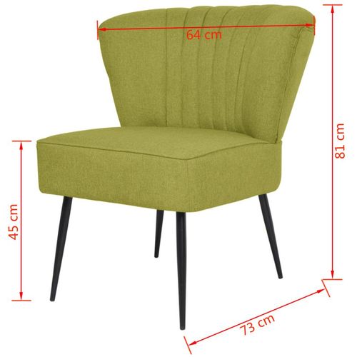 Koktel stolica od tkanine zelena slika 17