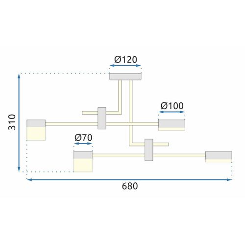 Luster Led APP1001-4C slika 6