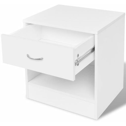 242547 Nightstand 2 pcs with Drawer White slika 18