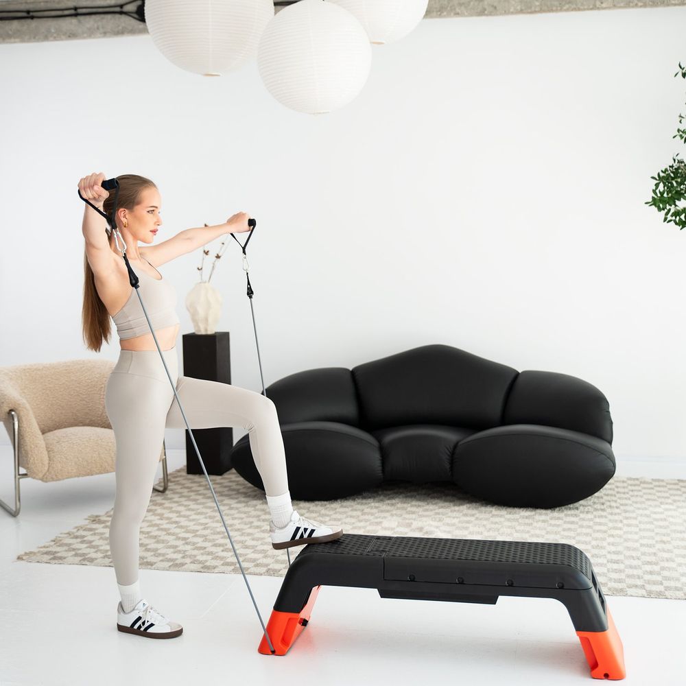 As009 pro podesiva aerobna step s funkcijom klupe komercijalna hms slika 2