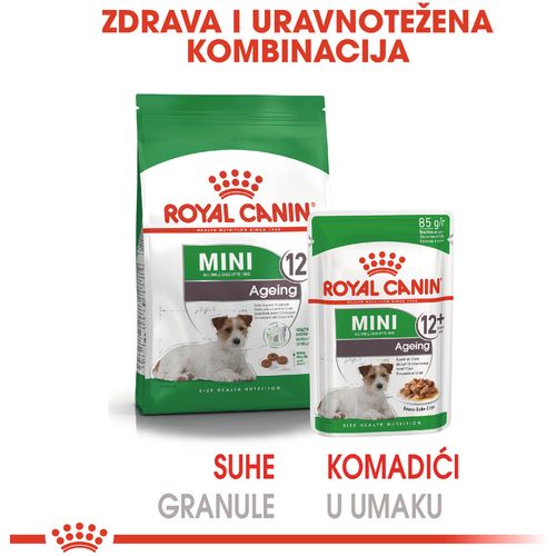 ROYAL CANIN SHN Mini ageing 12+ vrećica za psa, potpuna hrana za starije pse malih pasmina (od 1 do 10 kg) , stariji od 12 godina, 12x85 g slika 2