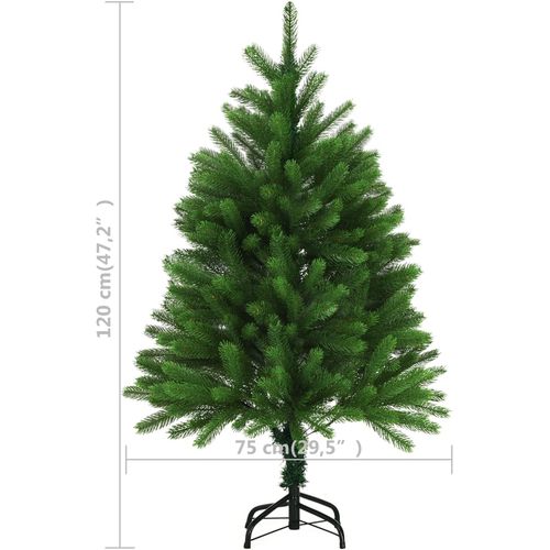 Umjetno božićno drvce s realističnim iglicama 120 cm zeleno slika 38
