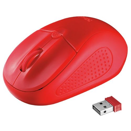Trust Miš Primo, optički, bežični, USB, crveni (20787) slika 1