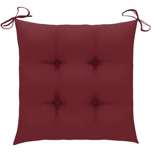 Jastuci za stolice 6 kom crvena boja vina 40x40x7 cm od tkanine slika 18